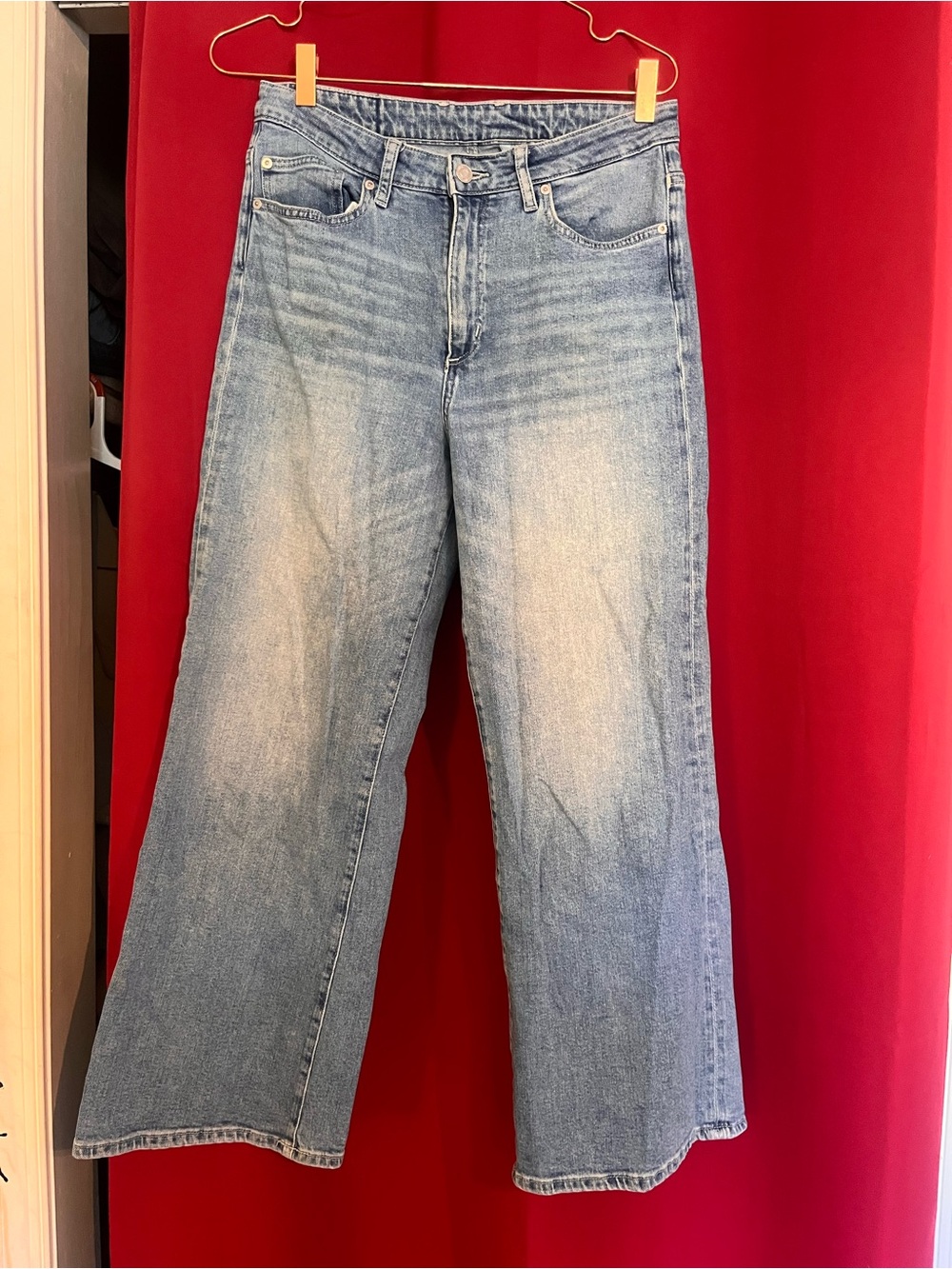 H&M Light Blue Wide-Leg High Waisted Jeans